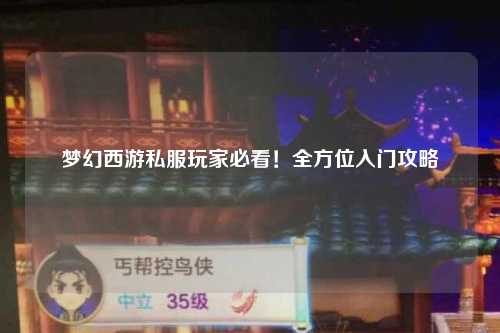 梦幻西游私服玩家必看!全方位入门攻略