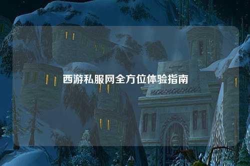 西游私服网全方位体验指南